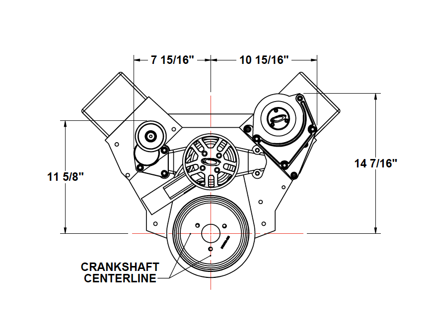 BBC Serpentine Accessory Drive Kit - ProCharger Superchargers