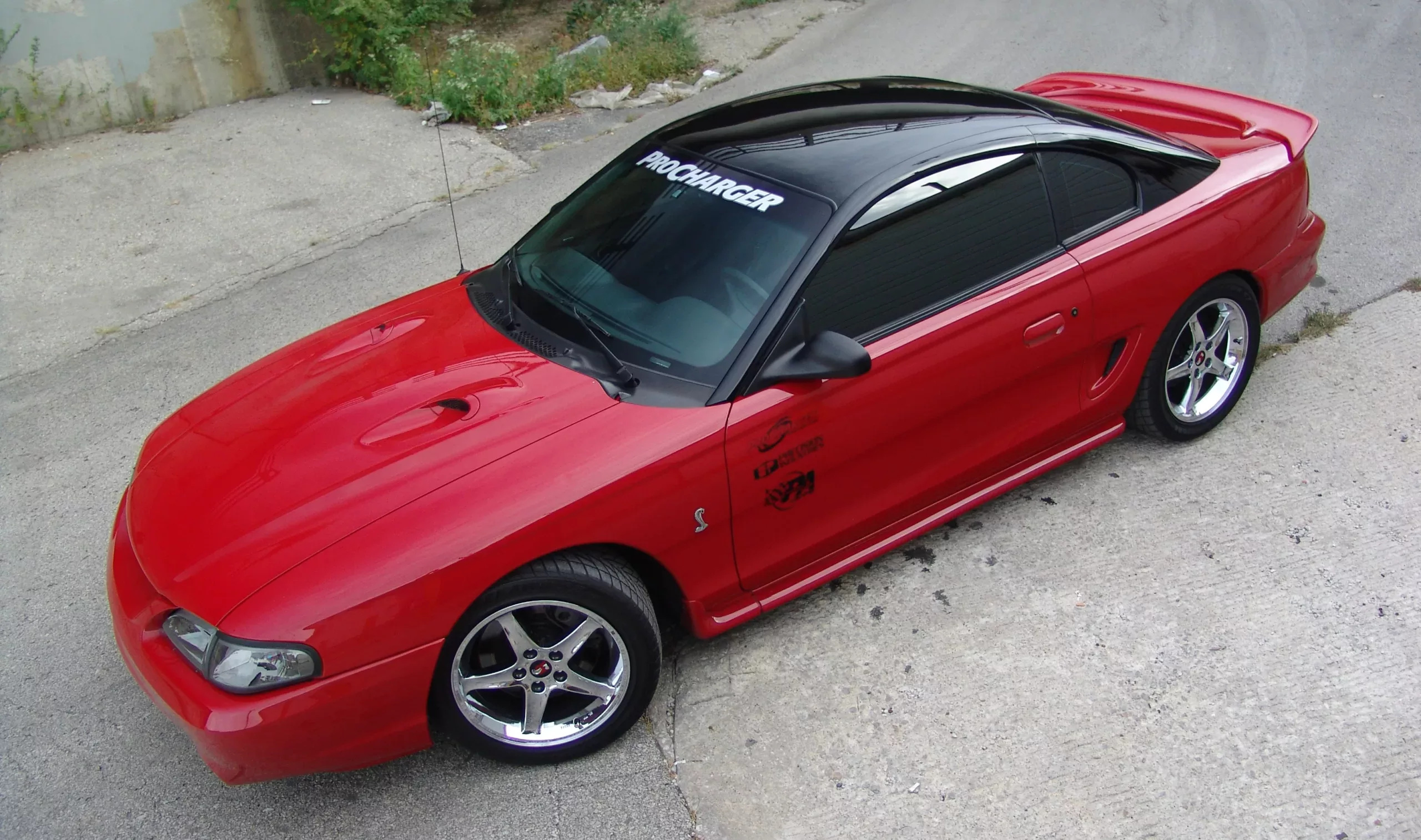 House of Boost built ProCharged Ford Mustang Cobra exterior red