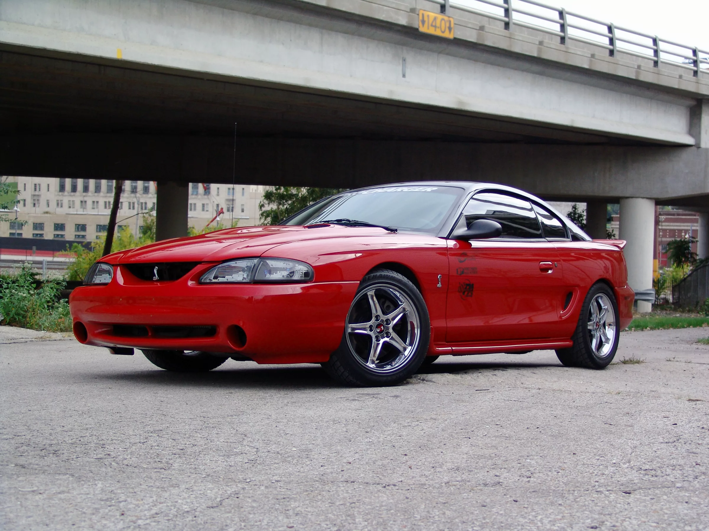 Red House of Boost built ProCharged Ford Mustang Cobra frontend