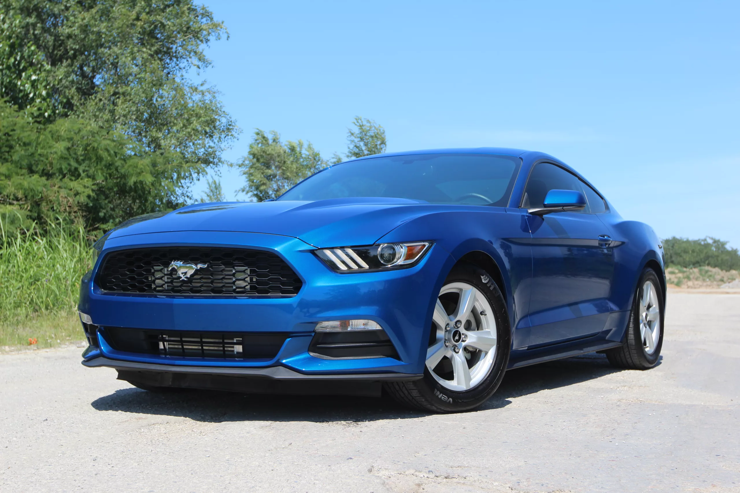 2017 Ford Mustang V6 blue ProCharged front end