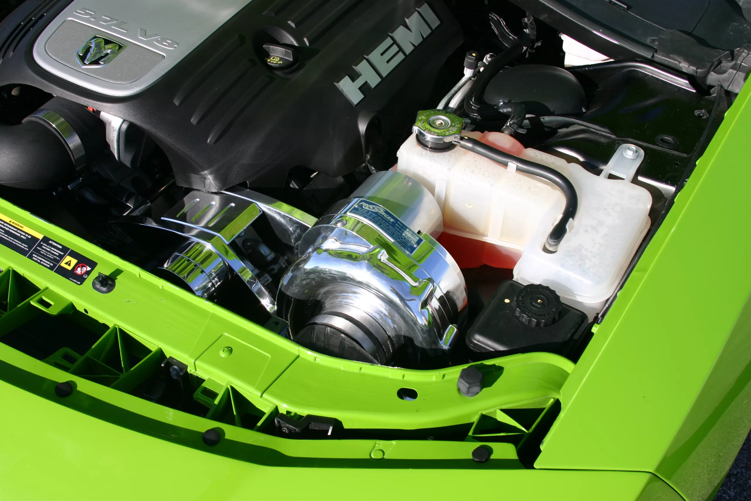 2007 Dodge Charger R/T (5.7) ProCharged Green underhood