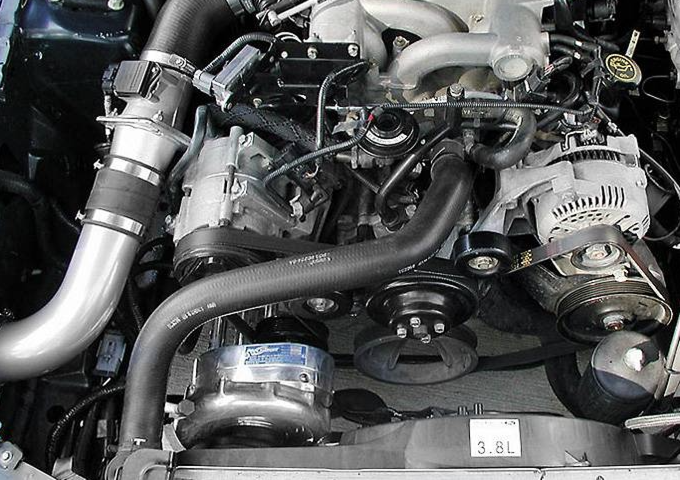 Ford Mustang V6 ProCharged underhood