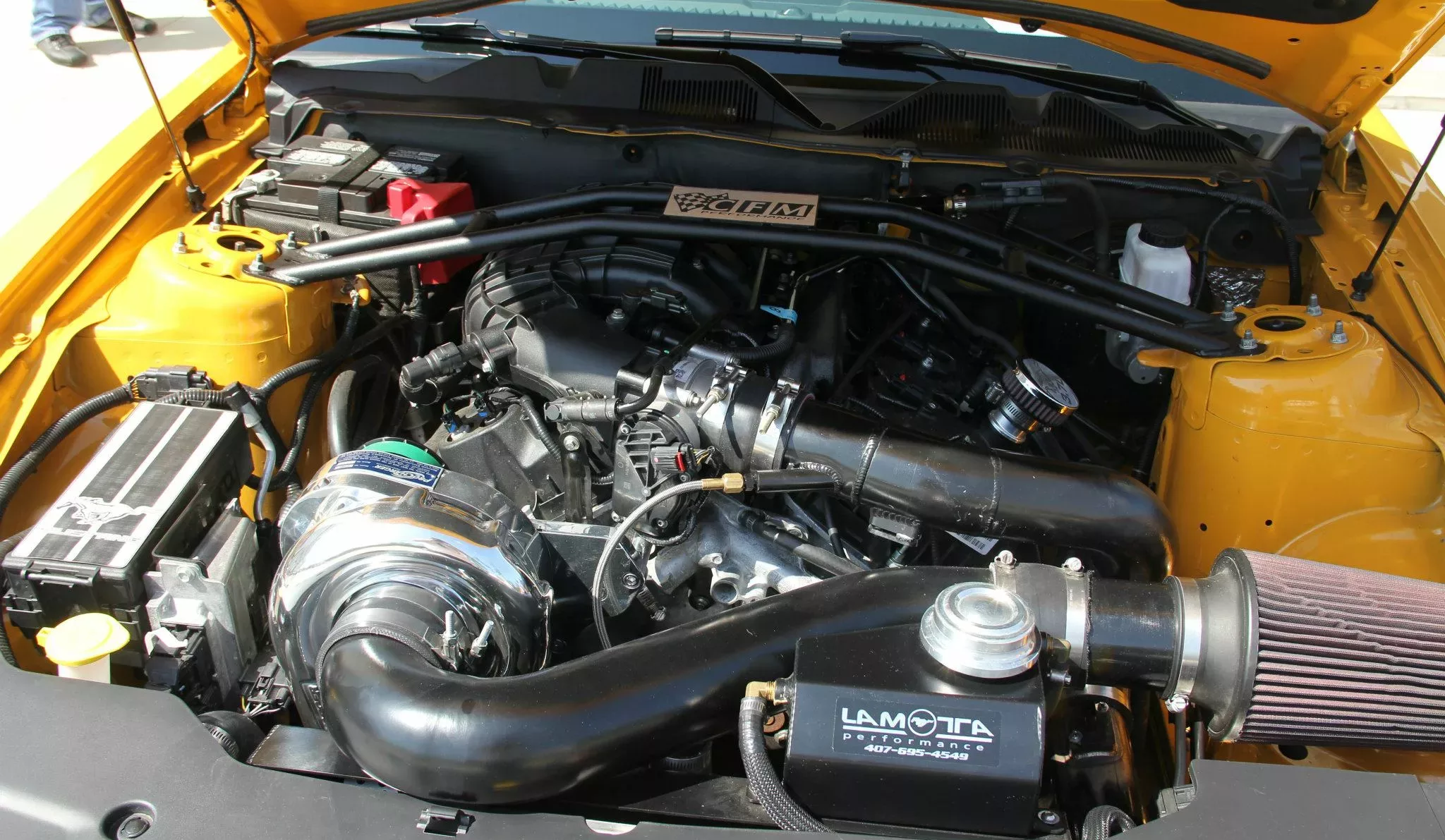 2011 Ford Mustang ProCharged V6 underhood