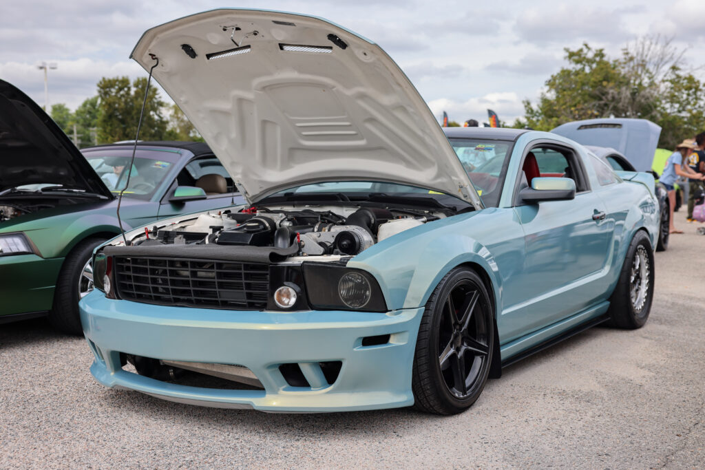 baby blue procharged mustang