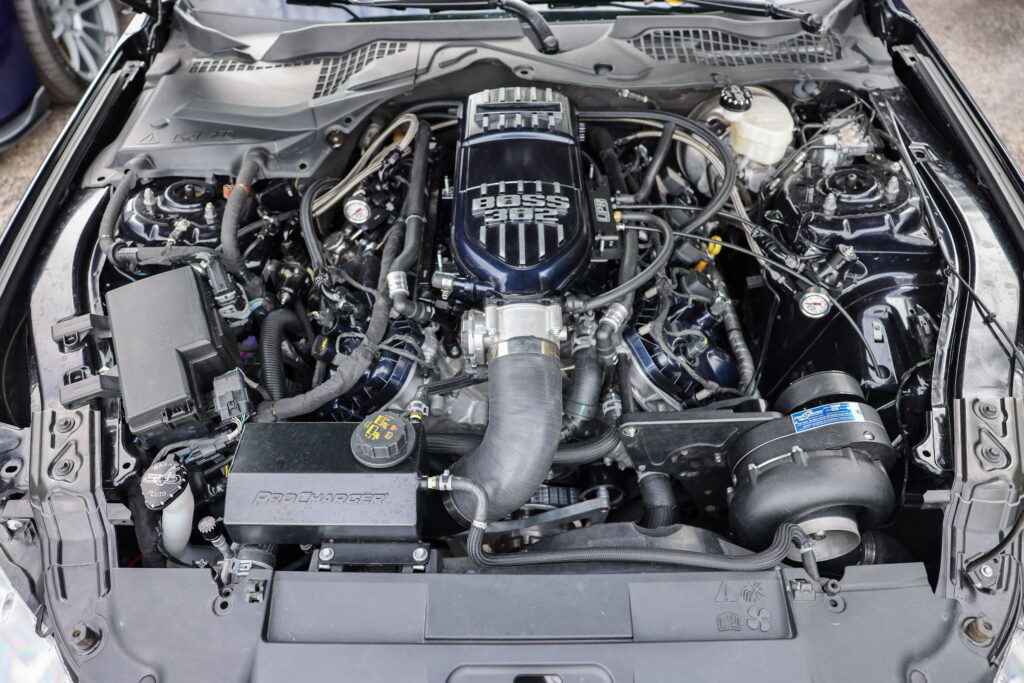 UPR ProCharged Mustang engine bay