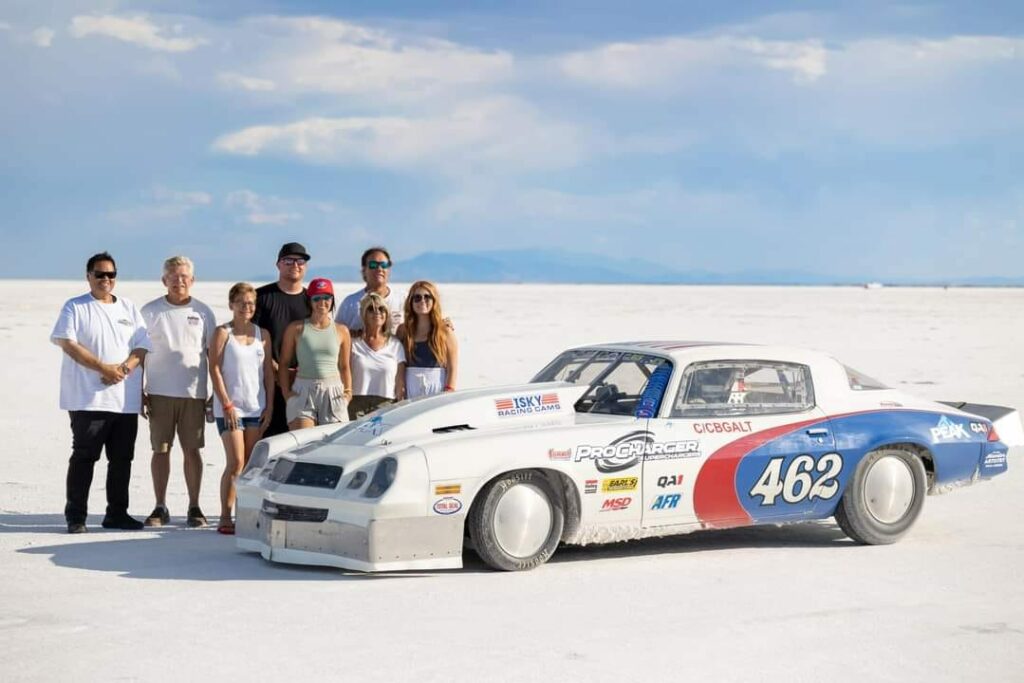 Alex Taylor and Family Next to ProCharged Camaro