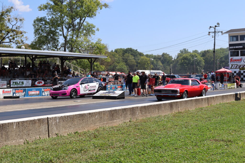 LS Fest drag cars lining up